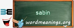 WordMeaning blackboard for sabin